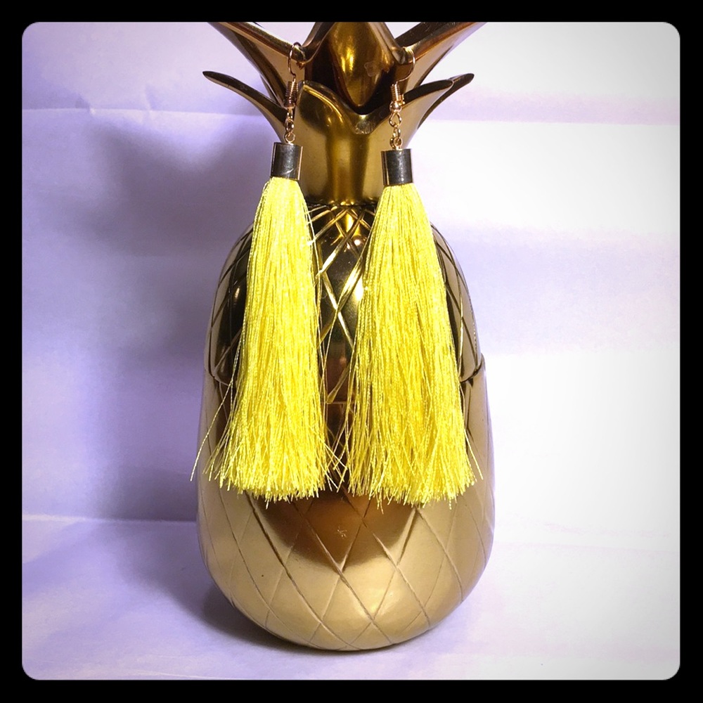 🔥FREE WITH $10 PURCHASE🔥Yellow Tassel Earrings